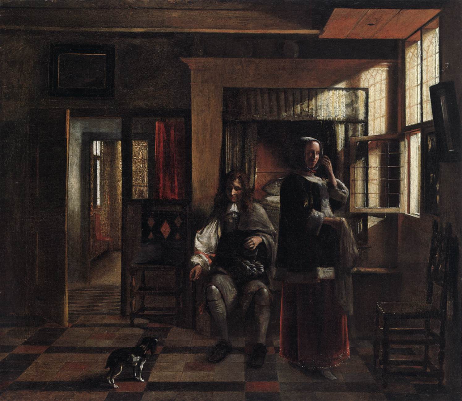 Interior with a Young Couple