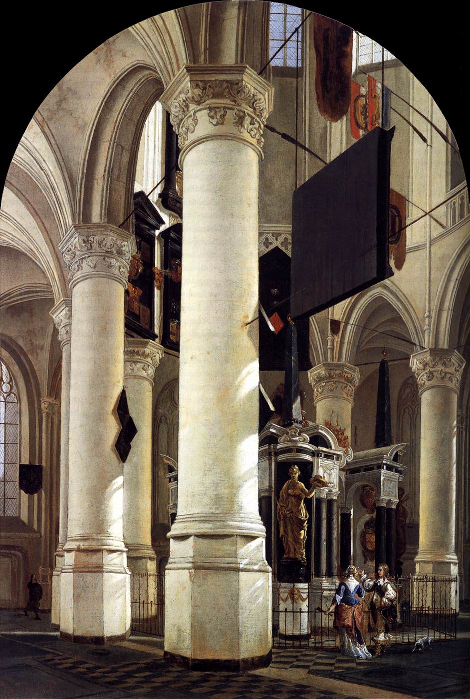 Interior of the Nieuwe Kerk, Delft, with the Tomb of William the Silent