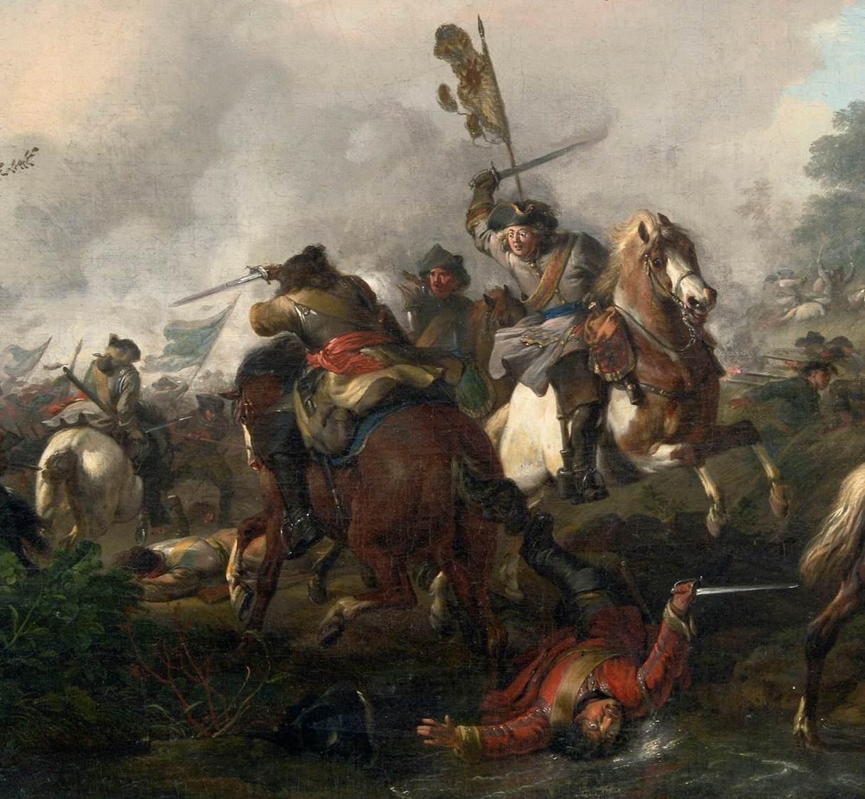 Cavalry Battle, with a Town Beyond (detail)