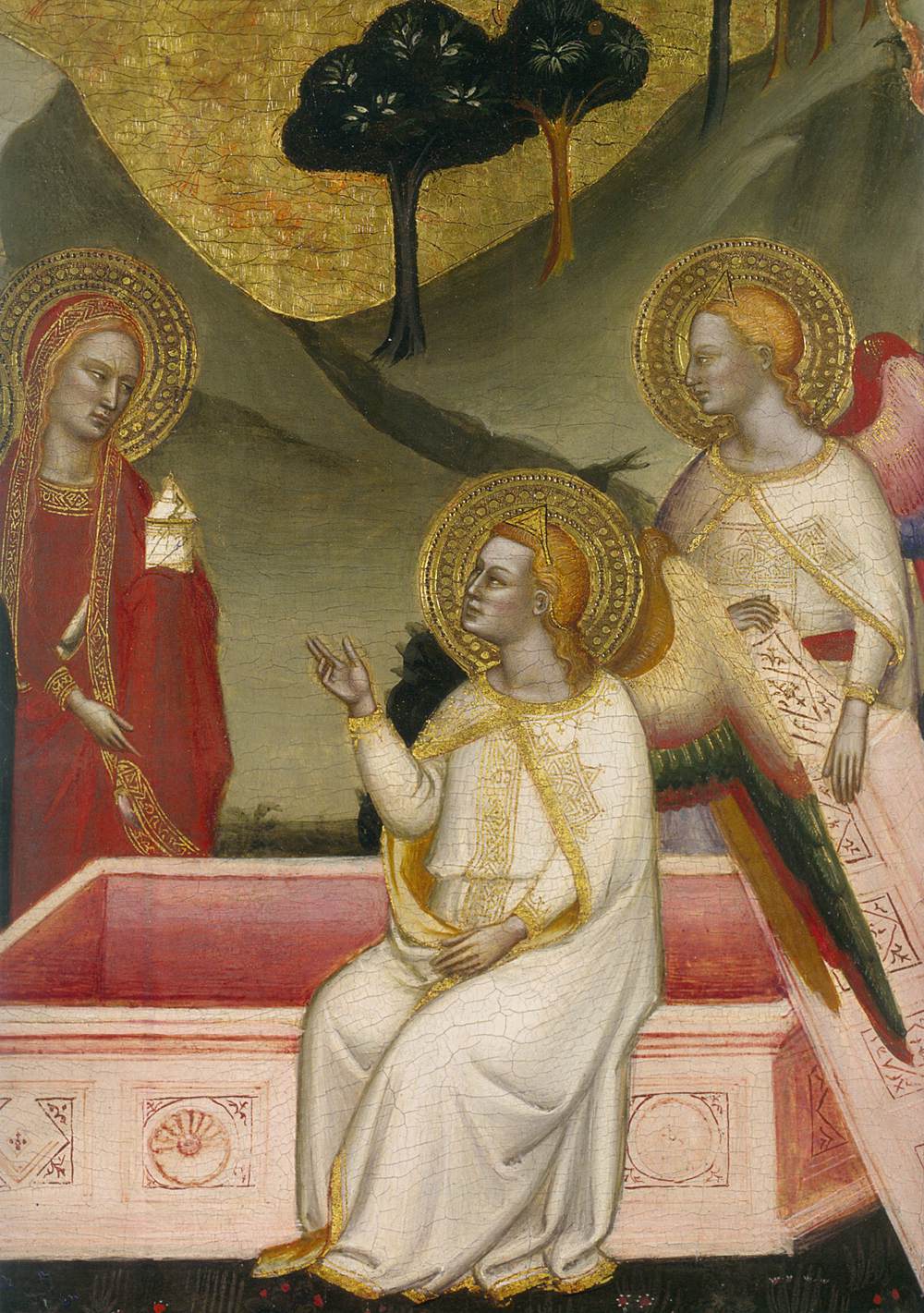 San Pier Maggiore Altarpiece: The Three Marys at the Sepulchre (detail)