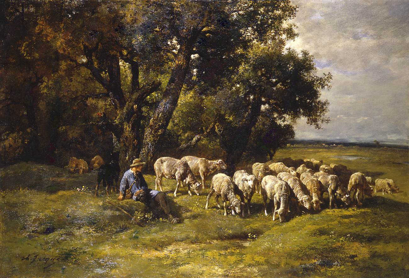 A Shepherd with His Flock