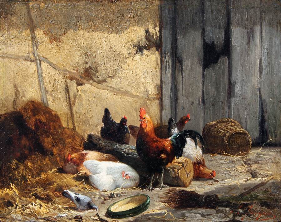 Rooster and Hens