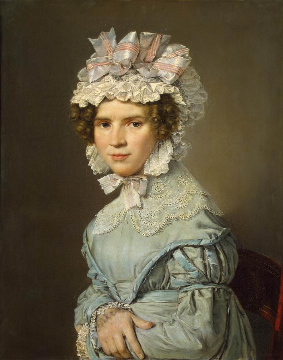 Portrait of a Lady in Blue Dress