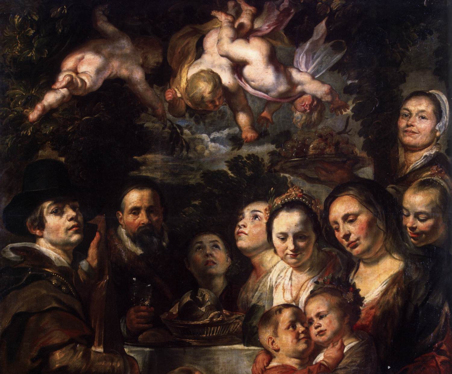 Self-Portrait among Parents, Brothers and Sisters (detail)