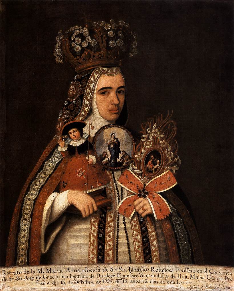 Portrait of María Anna Josefa Taking Vow