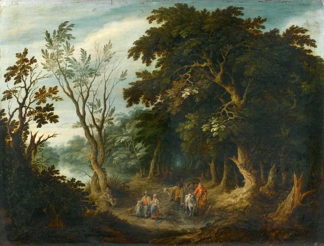 Travellers on a Forest Path