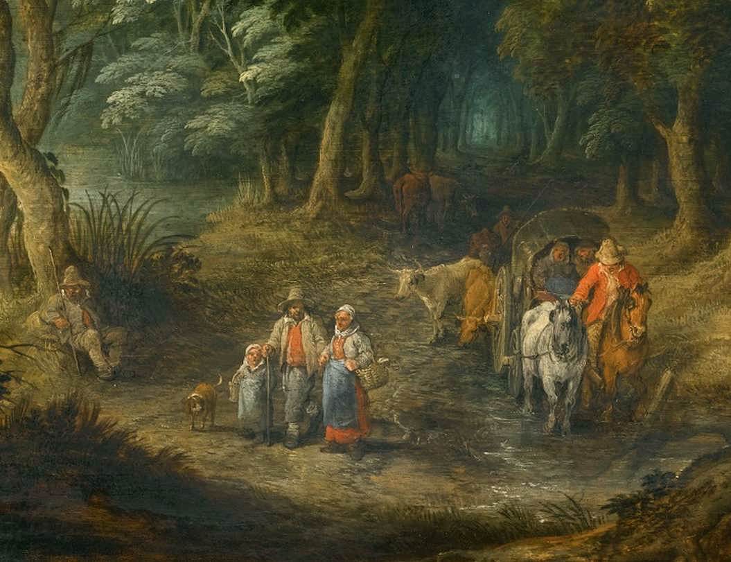 Travellers on a Forest Path (detail)