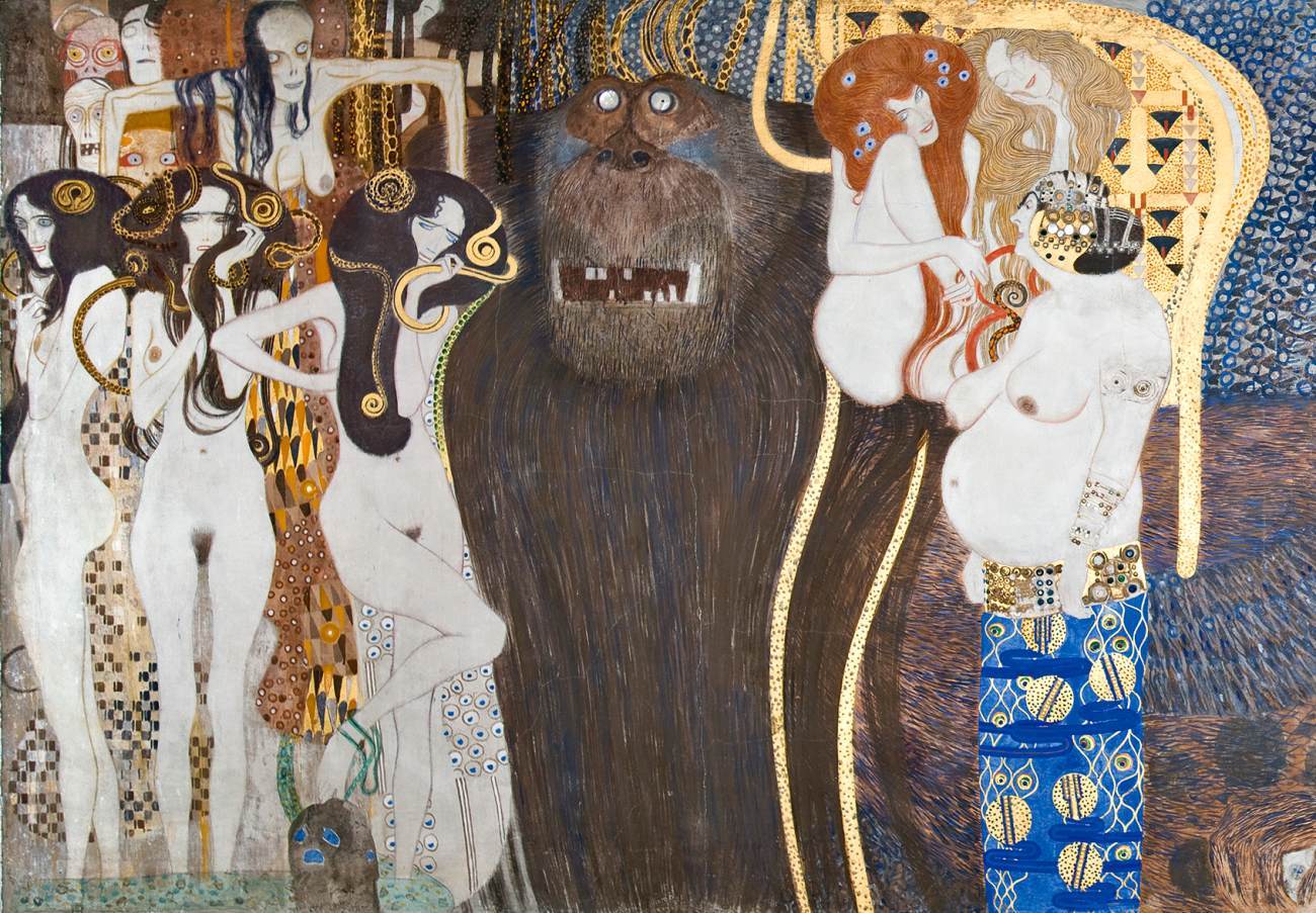 Beethoven Frieze: centre wall (detail)