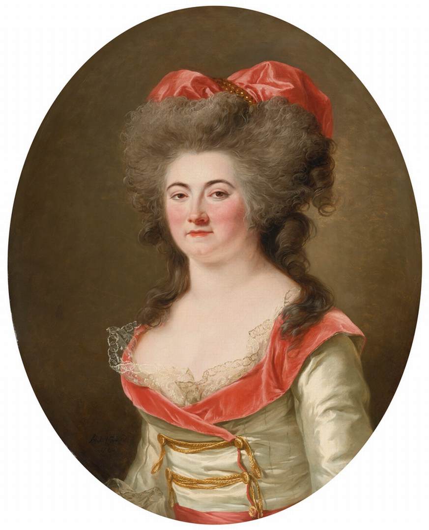 Portrait of a Lady Wearing a Pink Dress