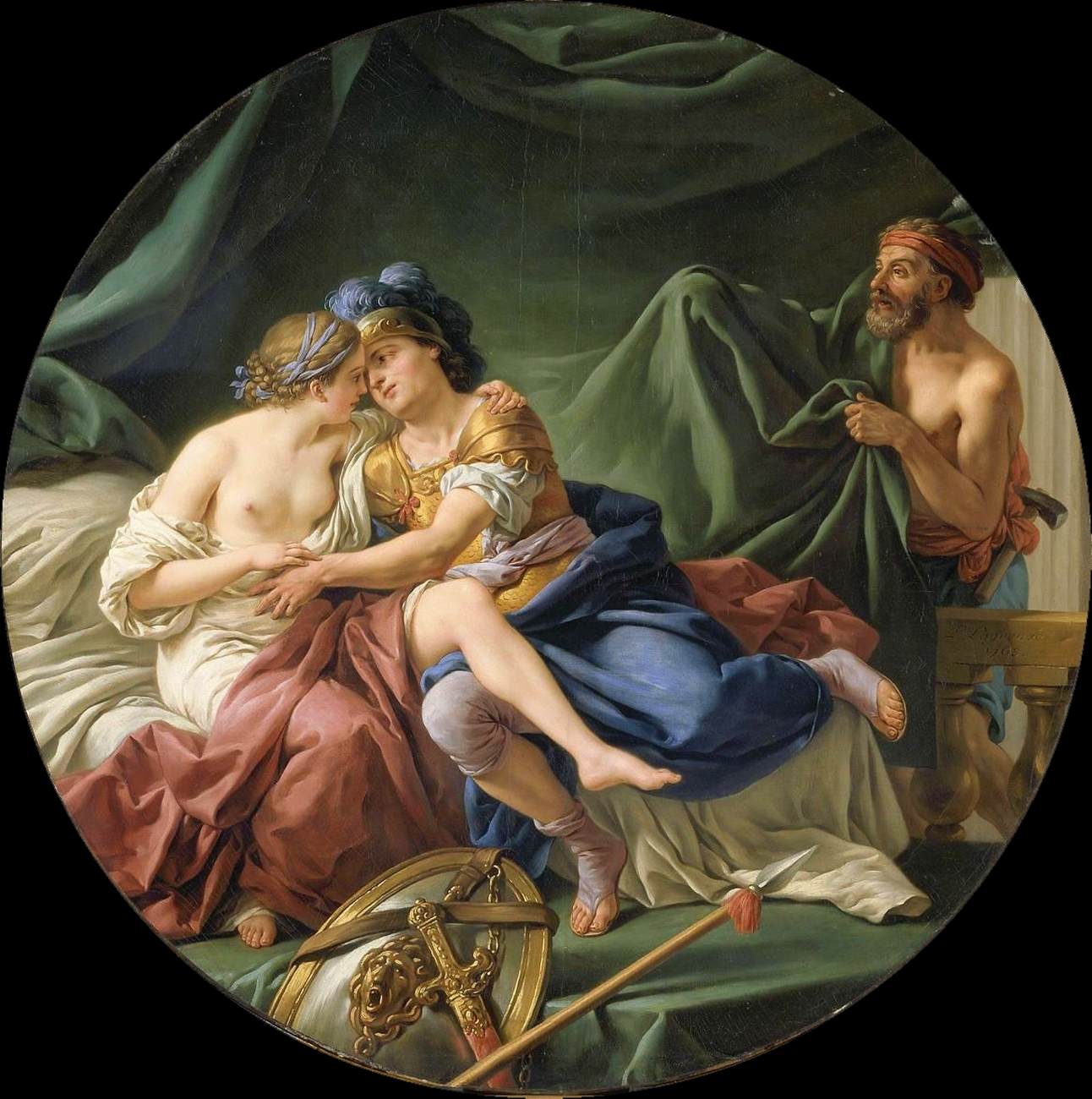 Mars and Venus Surprised by Vulcan