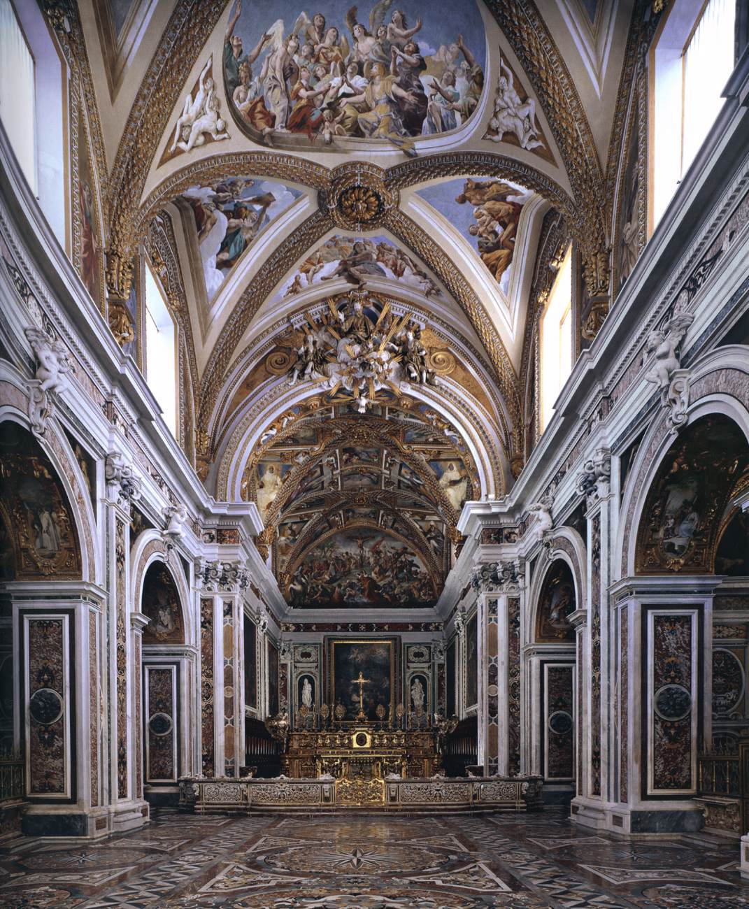 View of the nave and choir