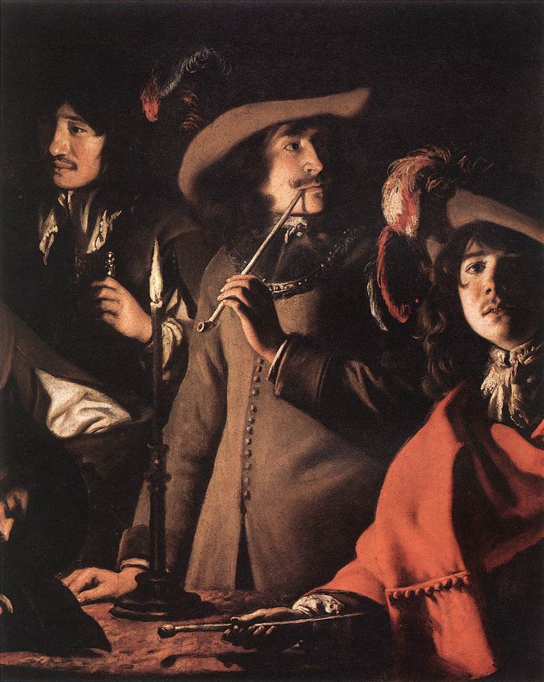 Smokers in an Interior (detail)