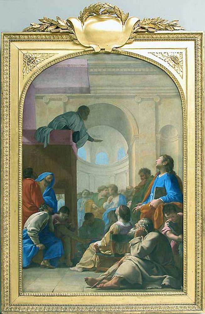 St Bruno Attending the Sermon of Raymond Diocrès