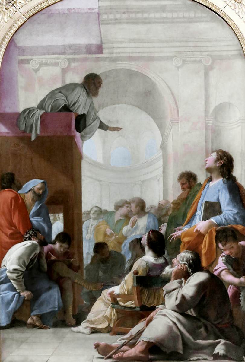 St Bruno Attending the Sermon of Raymond Diocrès