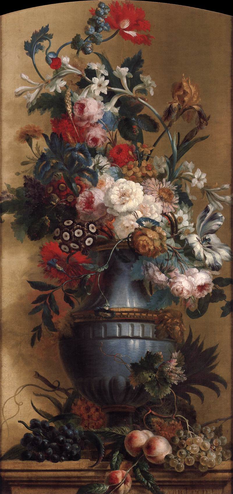 Flowers in a Blue Vase