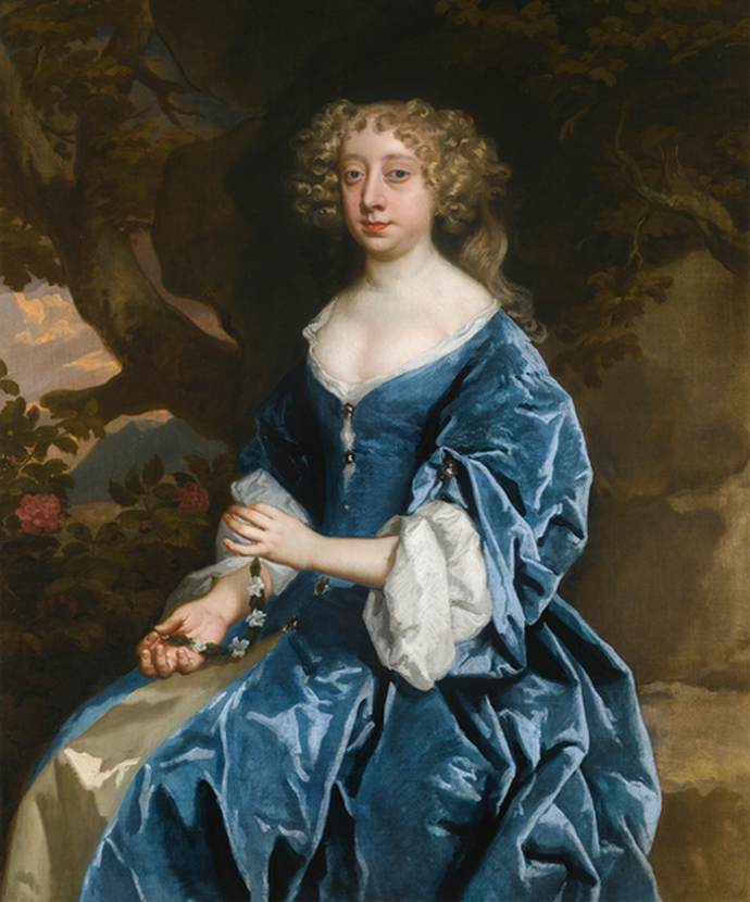 Portrait of a Lady in Blue Dress