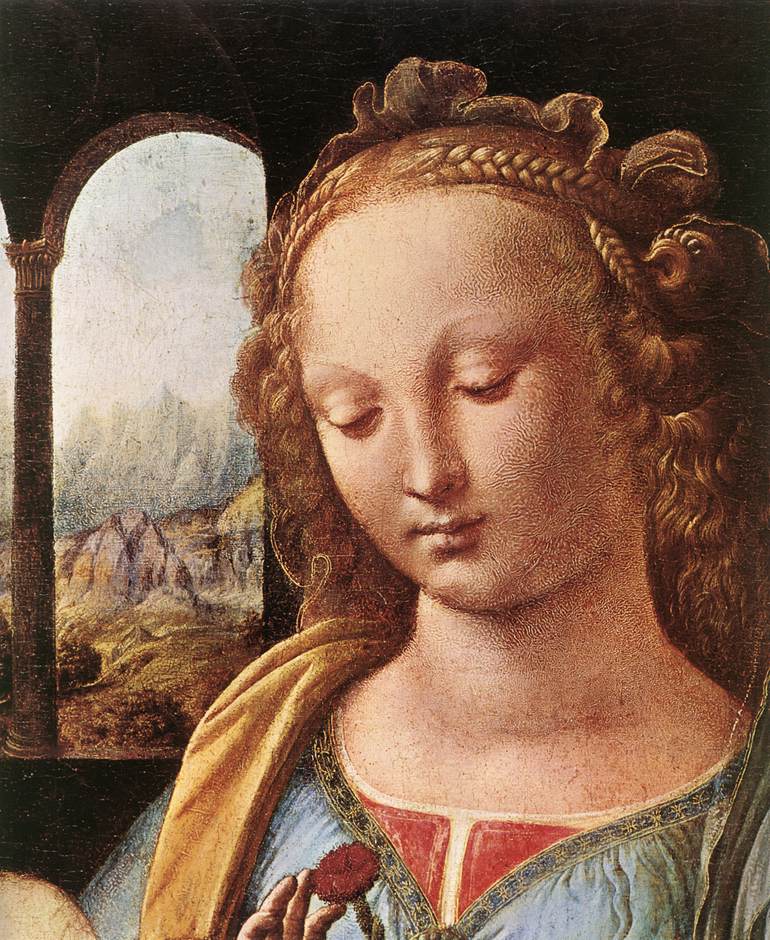 The Madonna of the Carnation (detail)