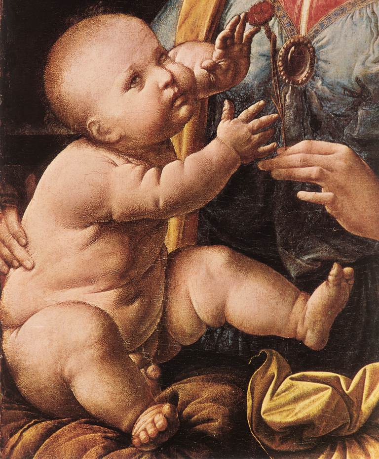 The Madonna of the Carnation (detail)