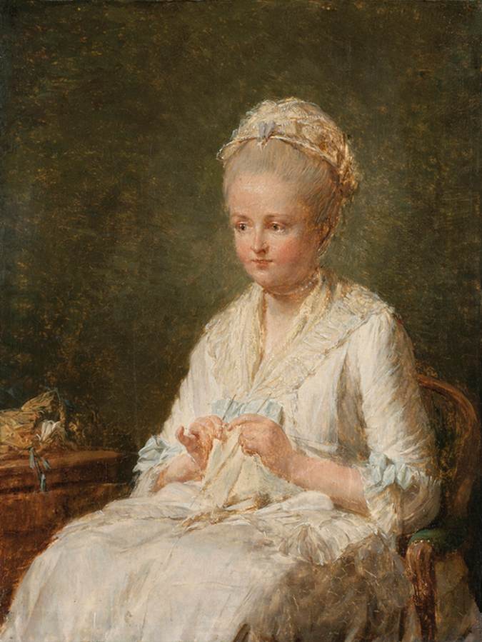 Portrait of a Young Lady Sewing