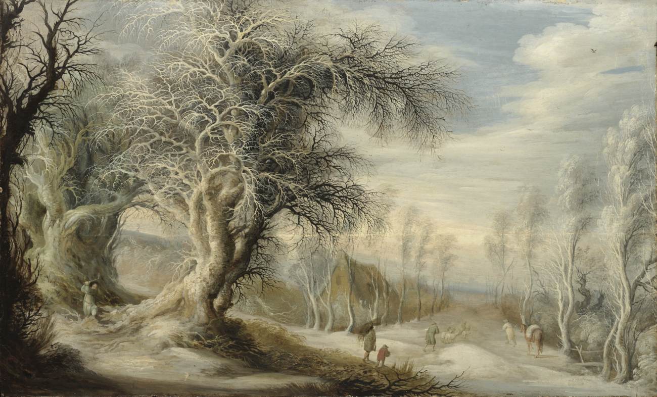 Winter Landscape with a Woodsman and Travellers
