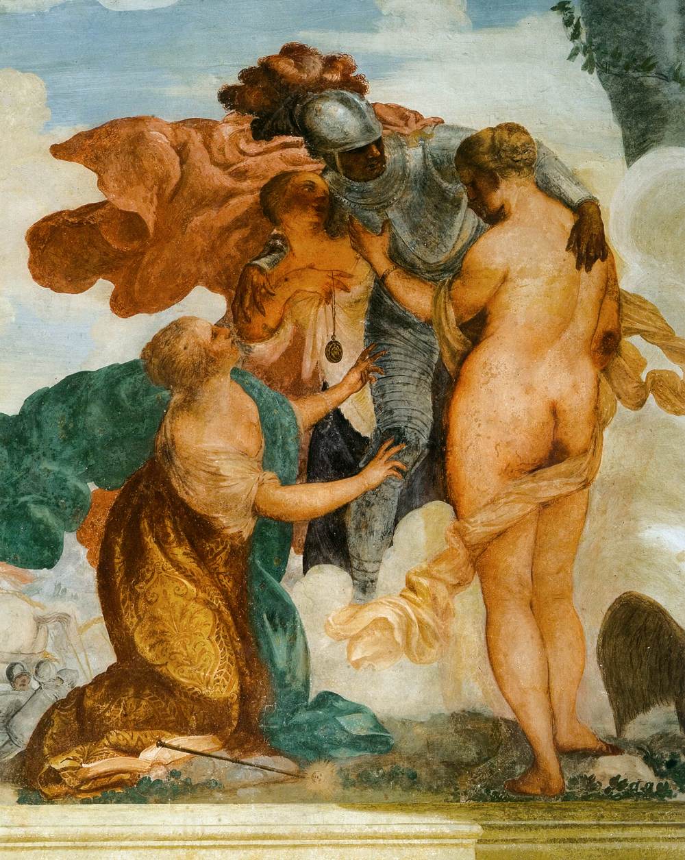 Mars Accompanied by Learning, Truth, and Eloquence