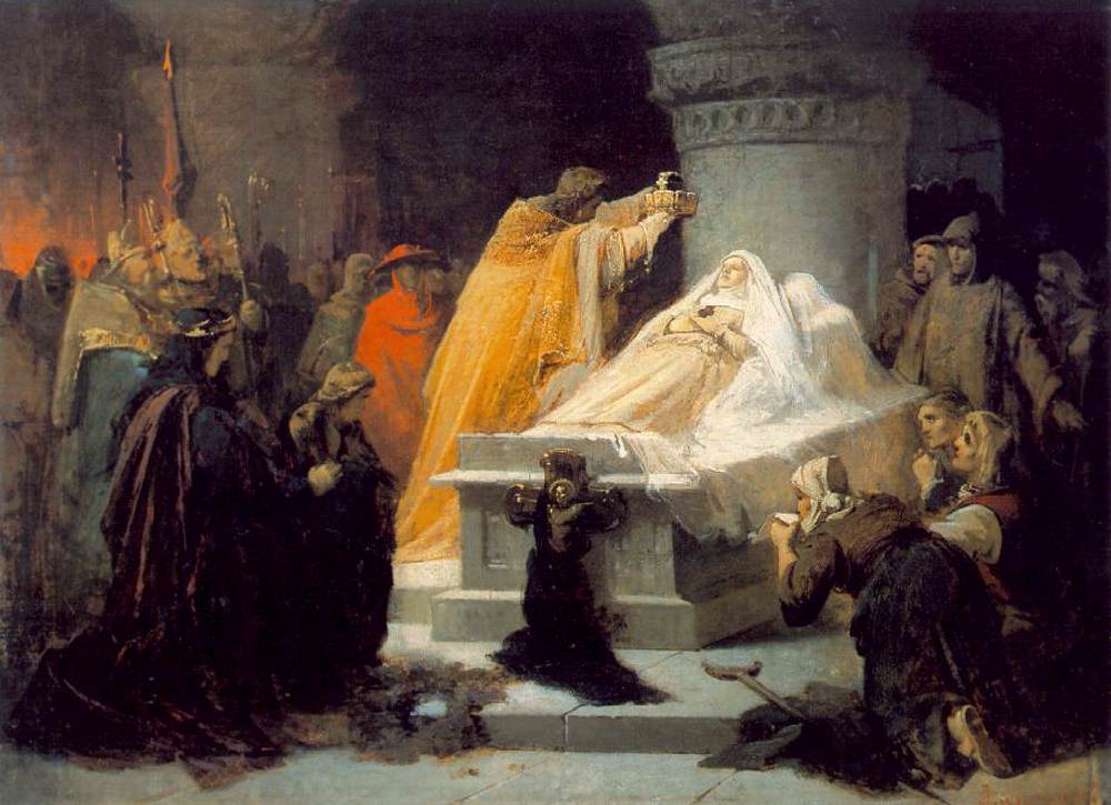 Canonization of St Elizabeth of Hungary in 1235 (sketch)