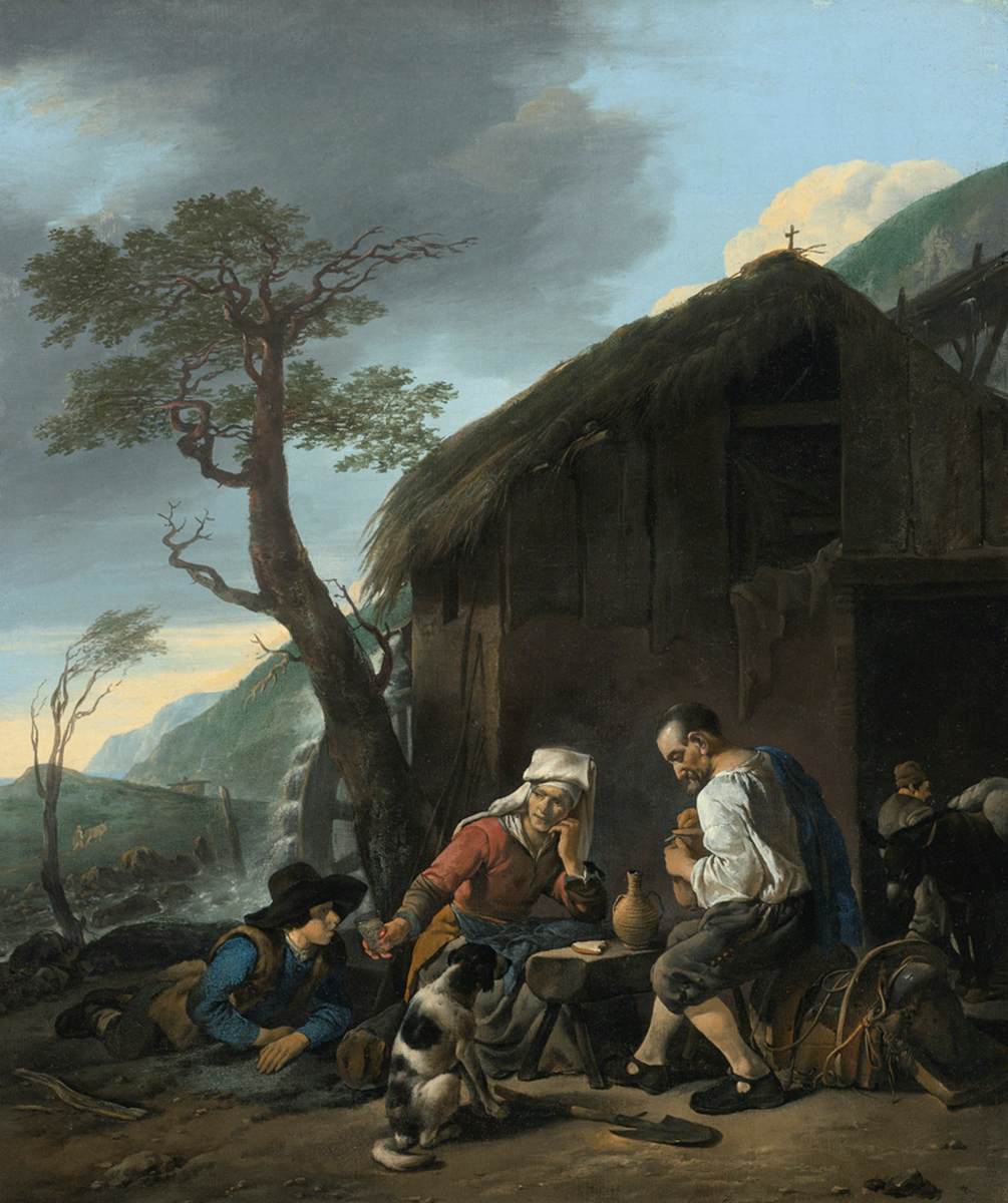 Watermill with Peasants Taking Refreshments