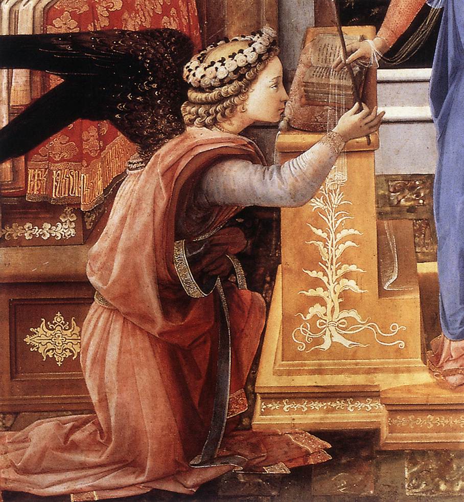 Annunciation with two Kneeling Donors (detail)