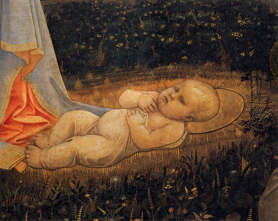 Adoration of the Child with Saints (detail)
