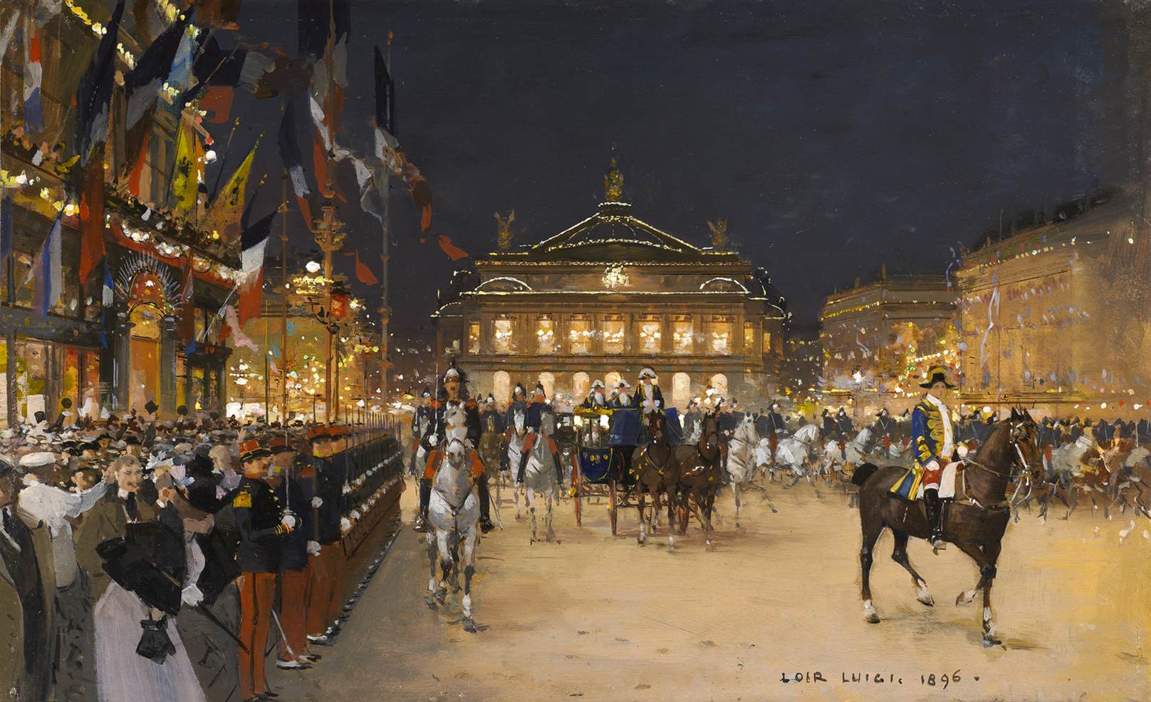 The Outing of the Russian Emperor to the Opera Gala in Paris