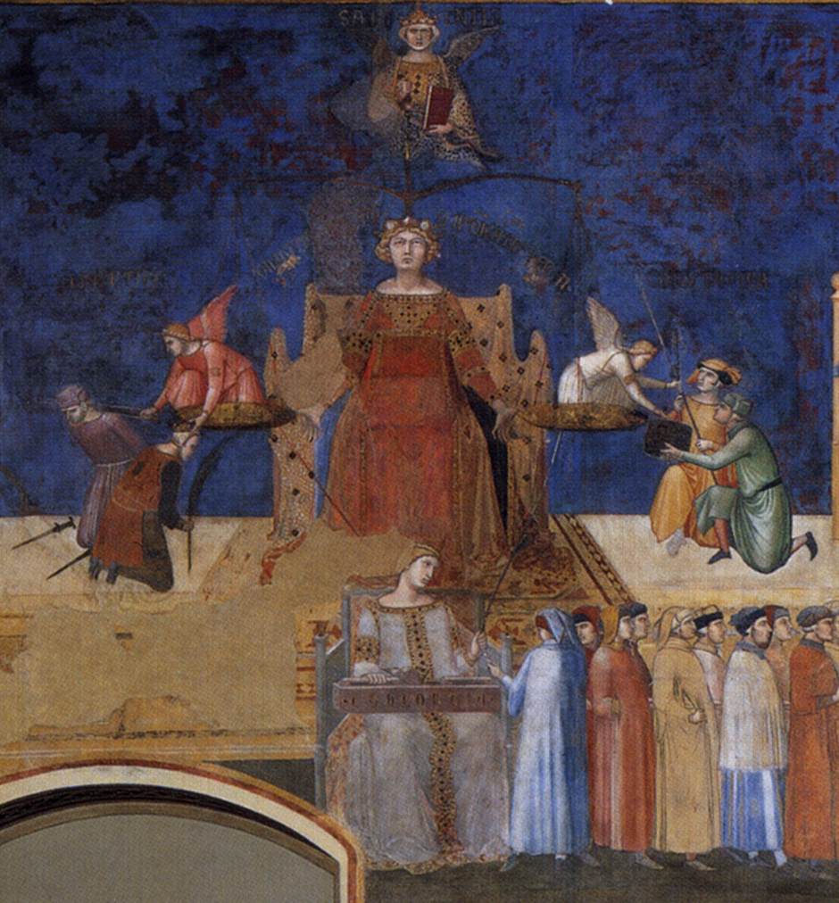 Allegory of the Good Government (left view, detail)
