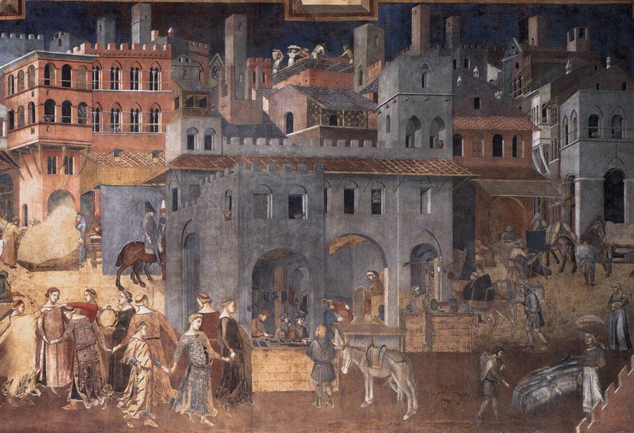 Effects of Good Government on the City Life (detail)
