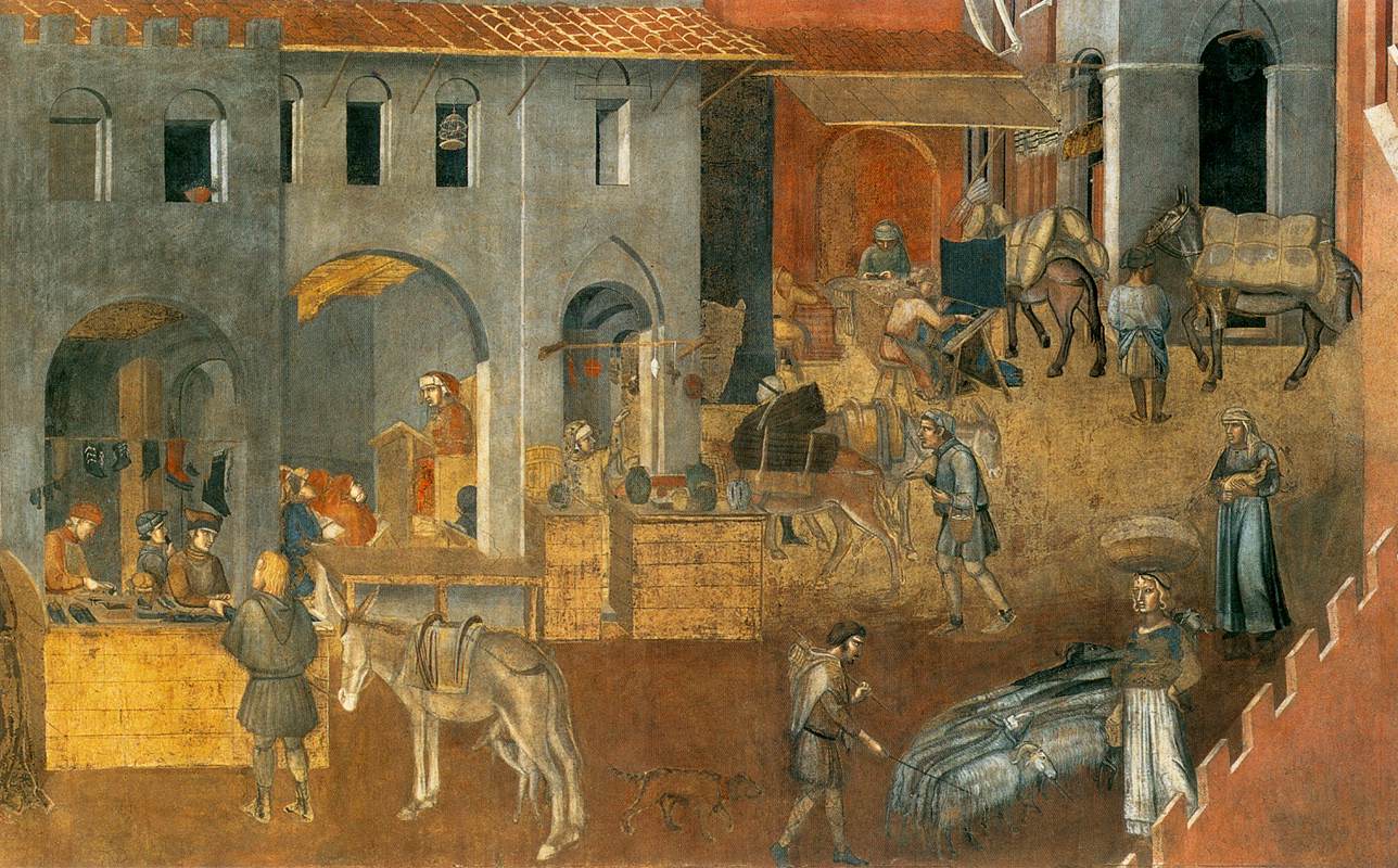 Effects of Good Government on the City Life (detail)