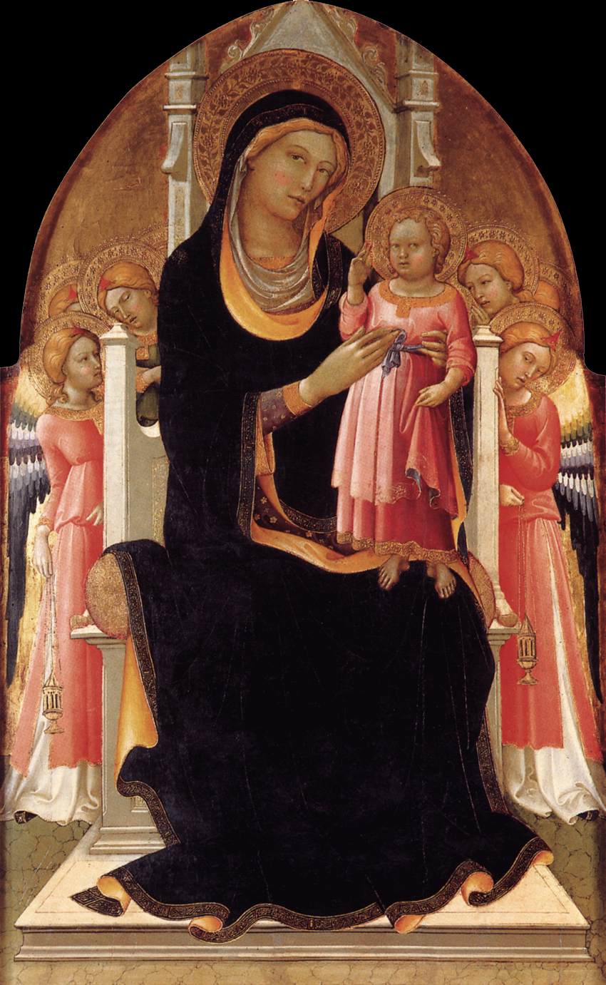 Virgin and Child Enthroned with Six Angels