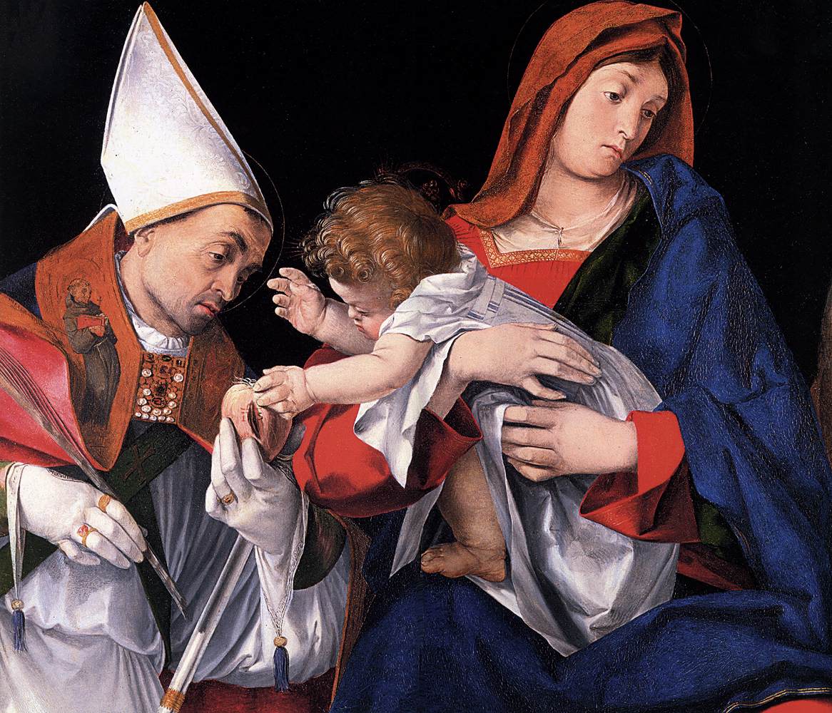 Madonna and Child with St Ignatius of Antioch and St Onophrius (detail)