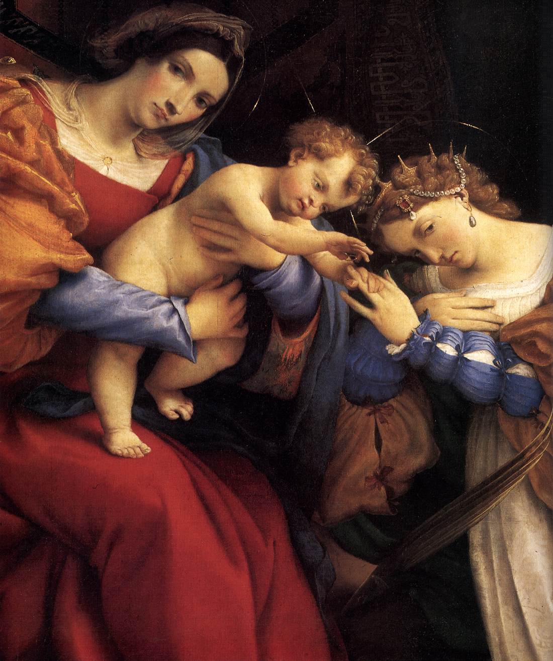 The Mystic Marriage of St Catherine (detail)