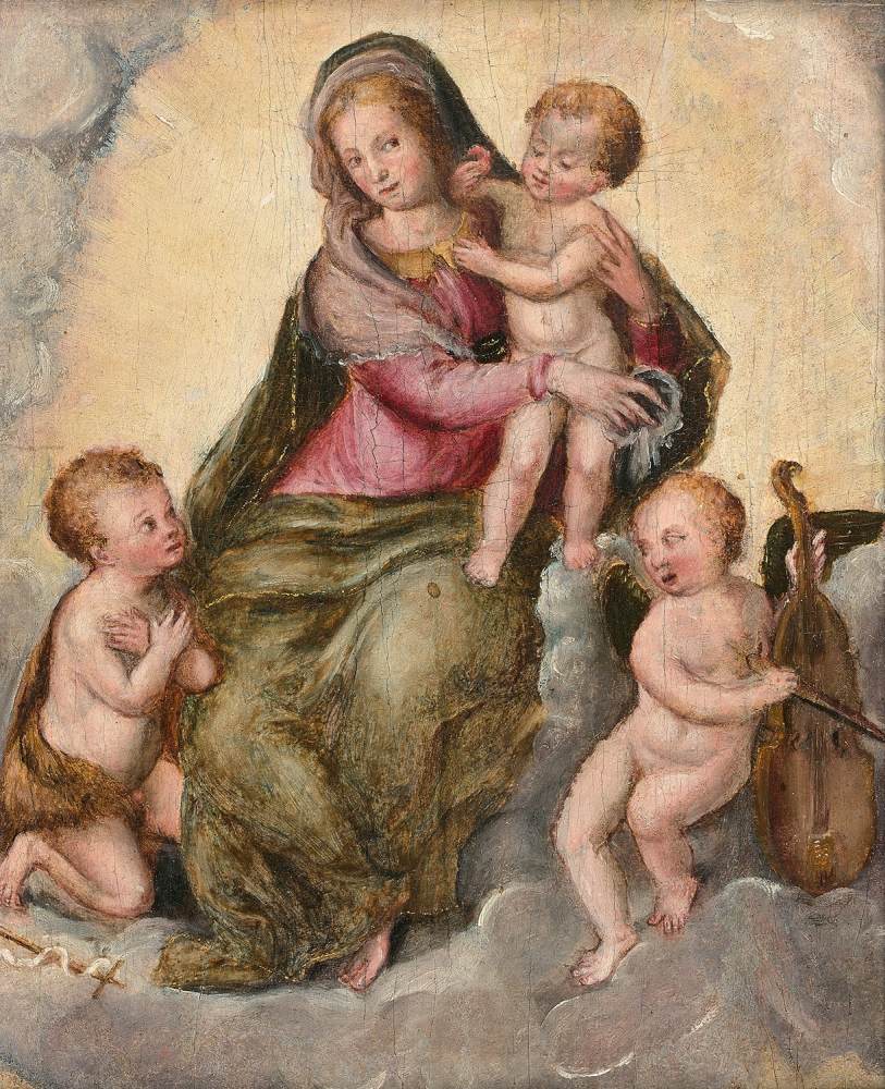 Virgin and Child with St John the Baptist and a Musician Angel
