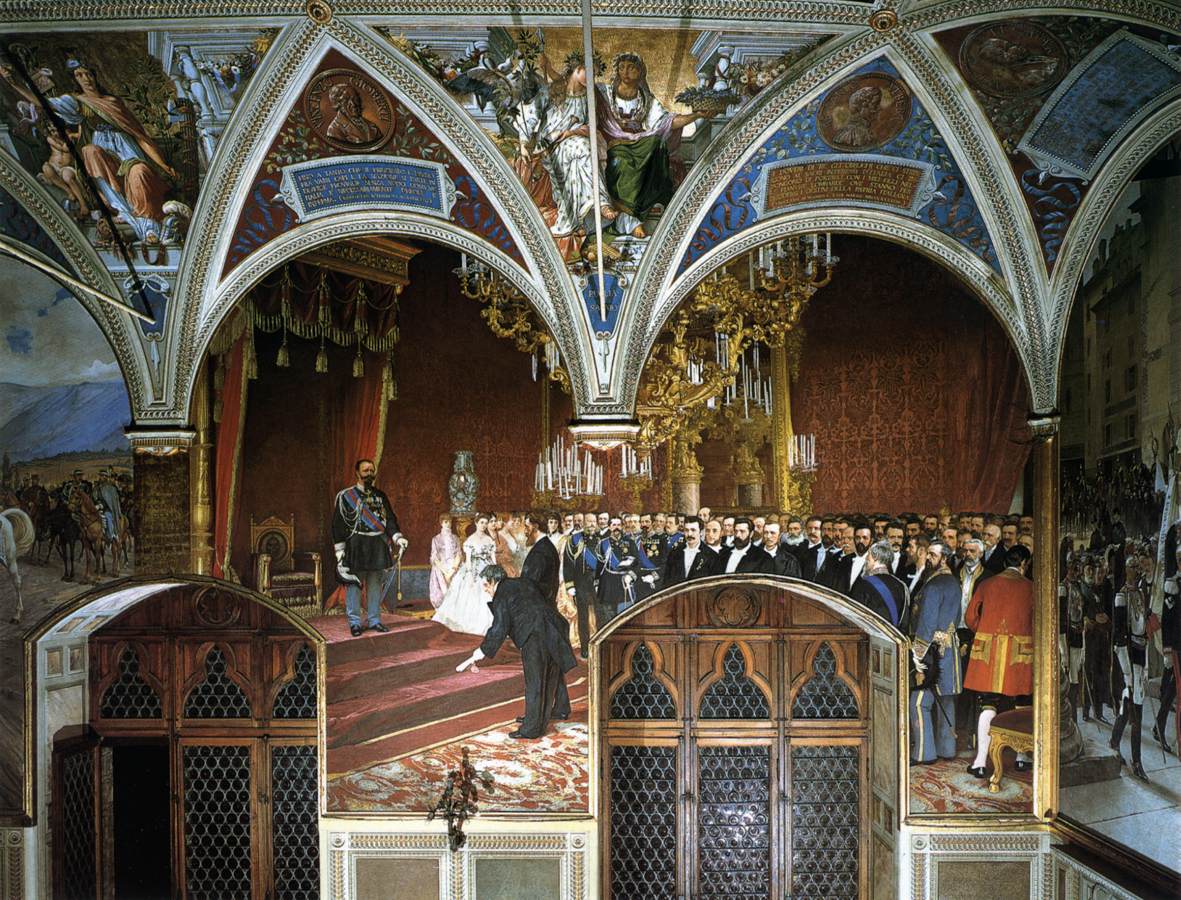 Presentation to Vittorio Emanuele of the Roman Plebiscite