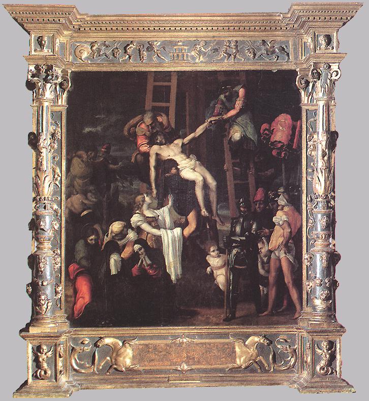 Descent from the Cross (with original frame)