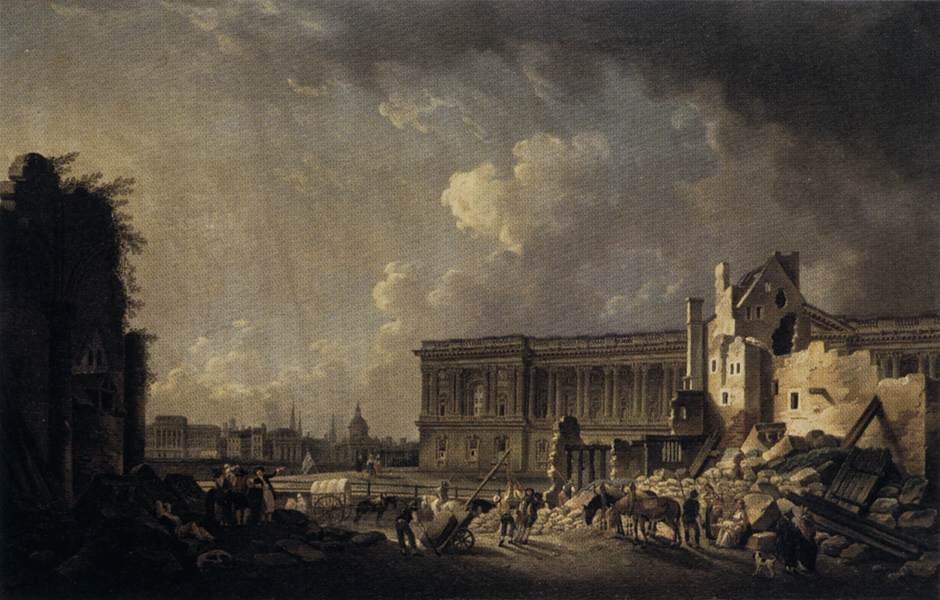 Clearing the Area in front of the Louvre Colonnade