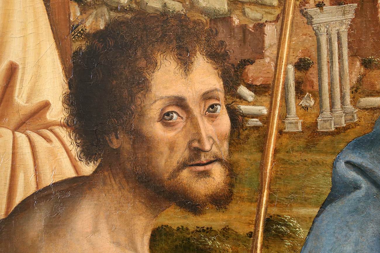 Virgin Adoring the Child with Saints (detail)