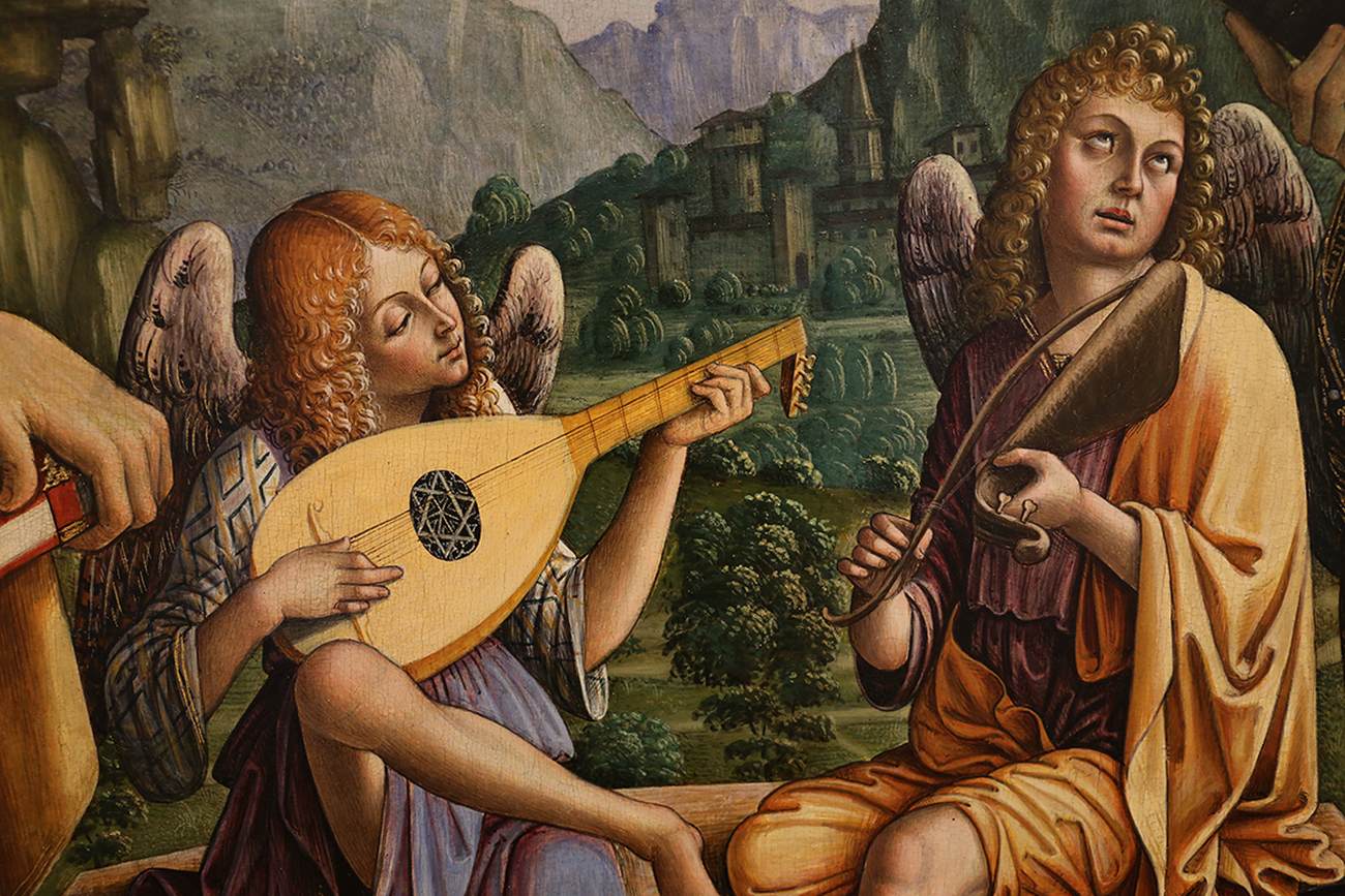 Virgin and Child Enthroned with Saints and Angels (detail)