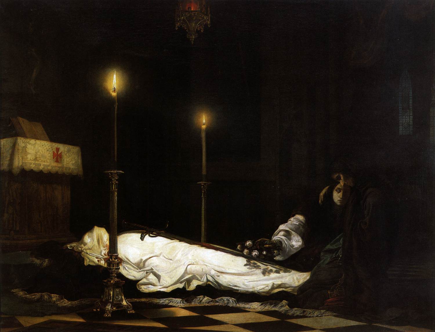 László Hunyadi on the Bier