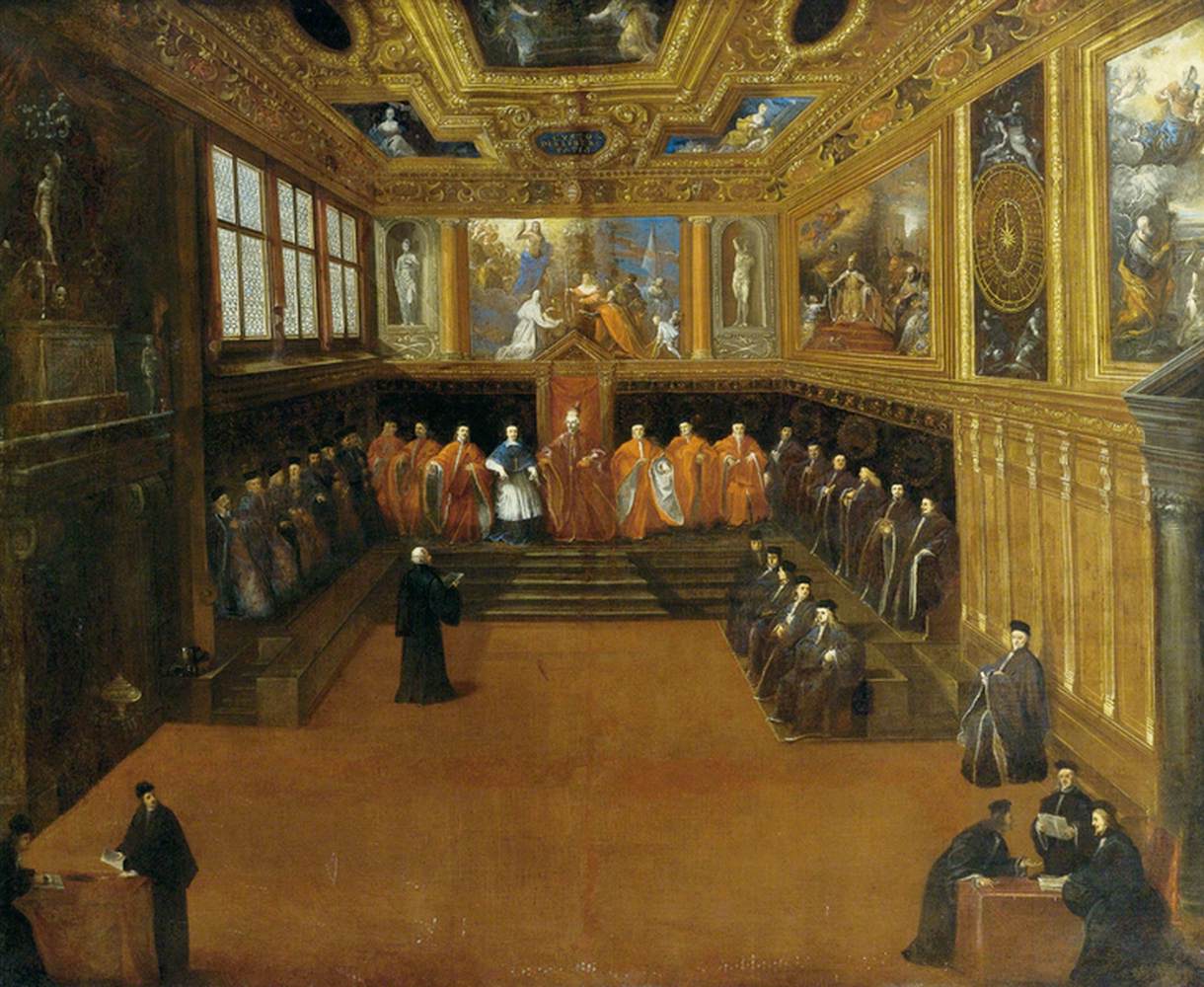 The Doge and Senators in the Sala del Collegio, Palazzo Ducale, Venice