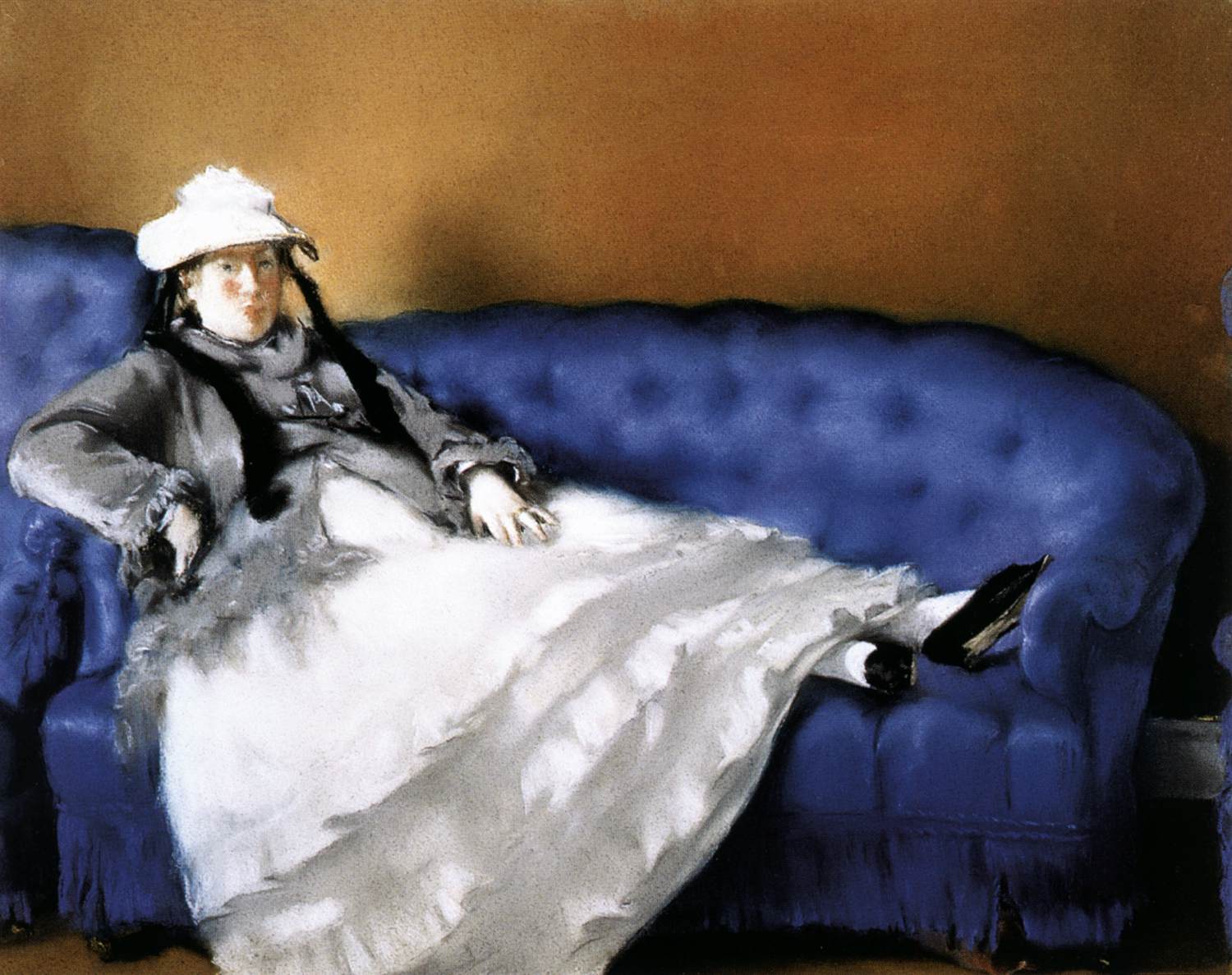 Madame Manet on a Blue Sofa