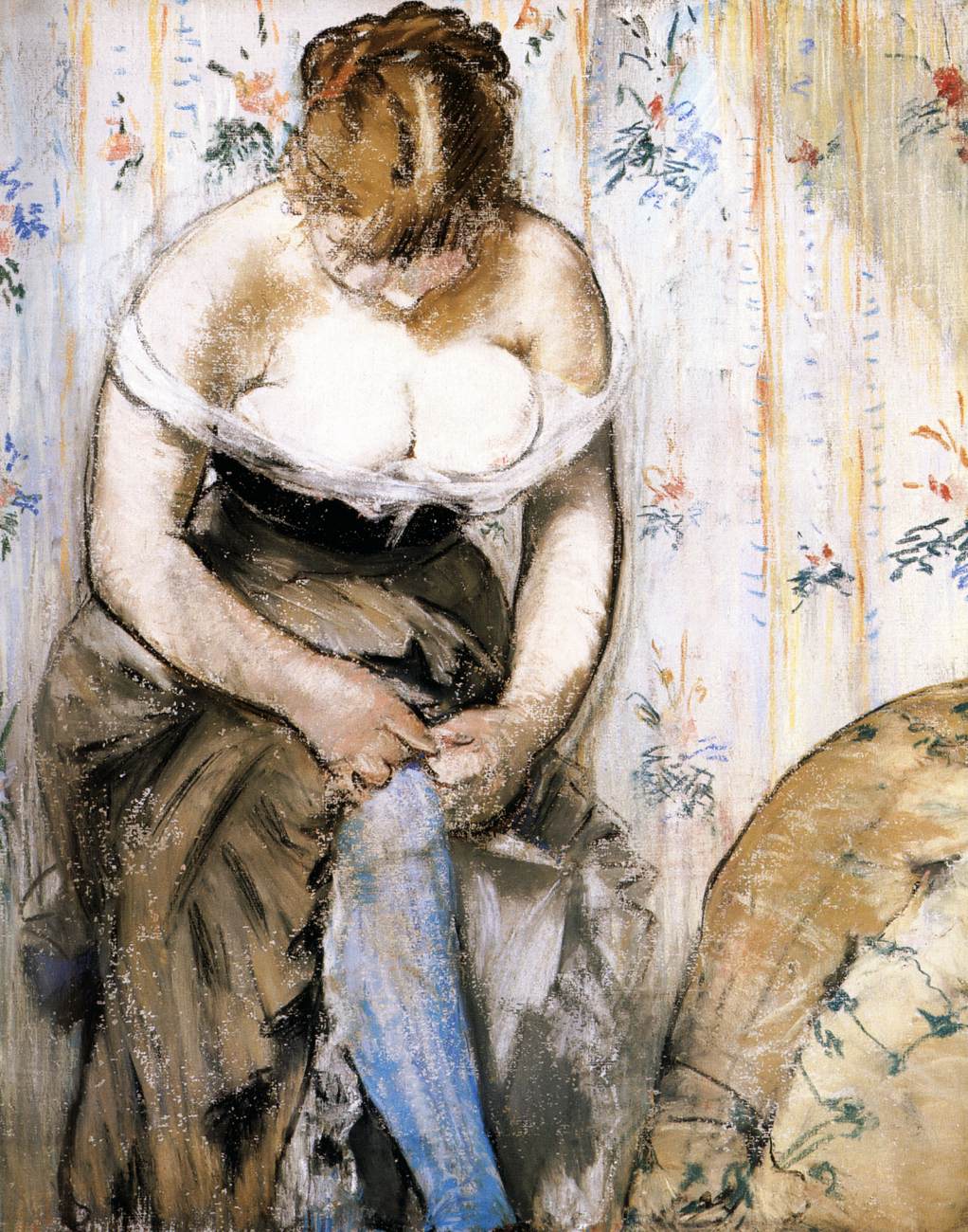 Woman Fastening Her Garter (The Toilet)