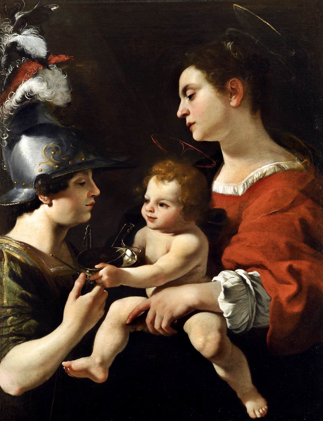 Virgin and Child with St Michael