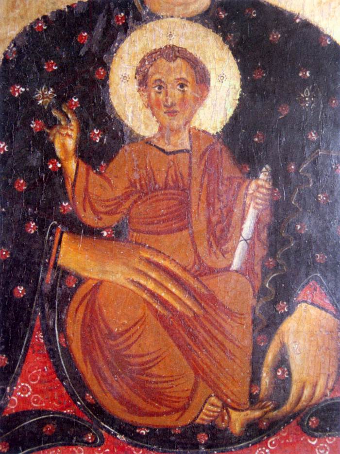 Madonna and Child Enthroned (detail)