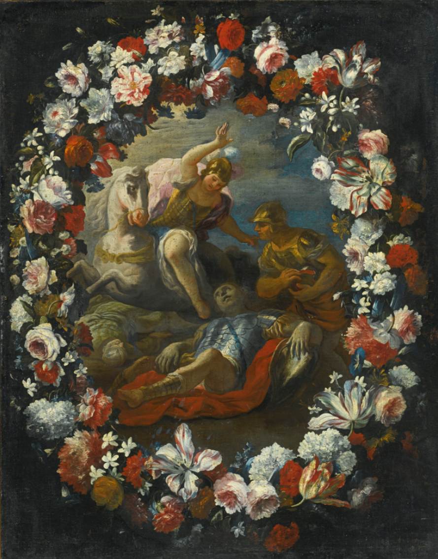 Tancred and Erminia, Surrounded by a Garland of Flowers