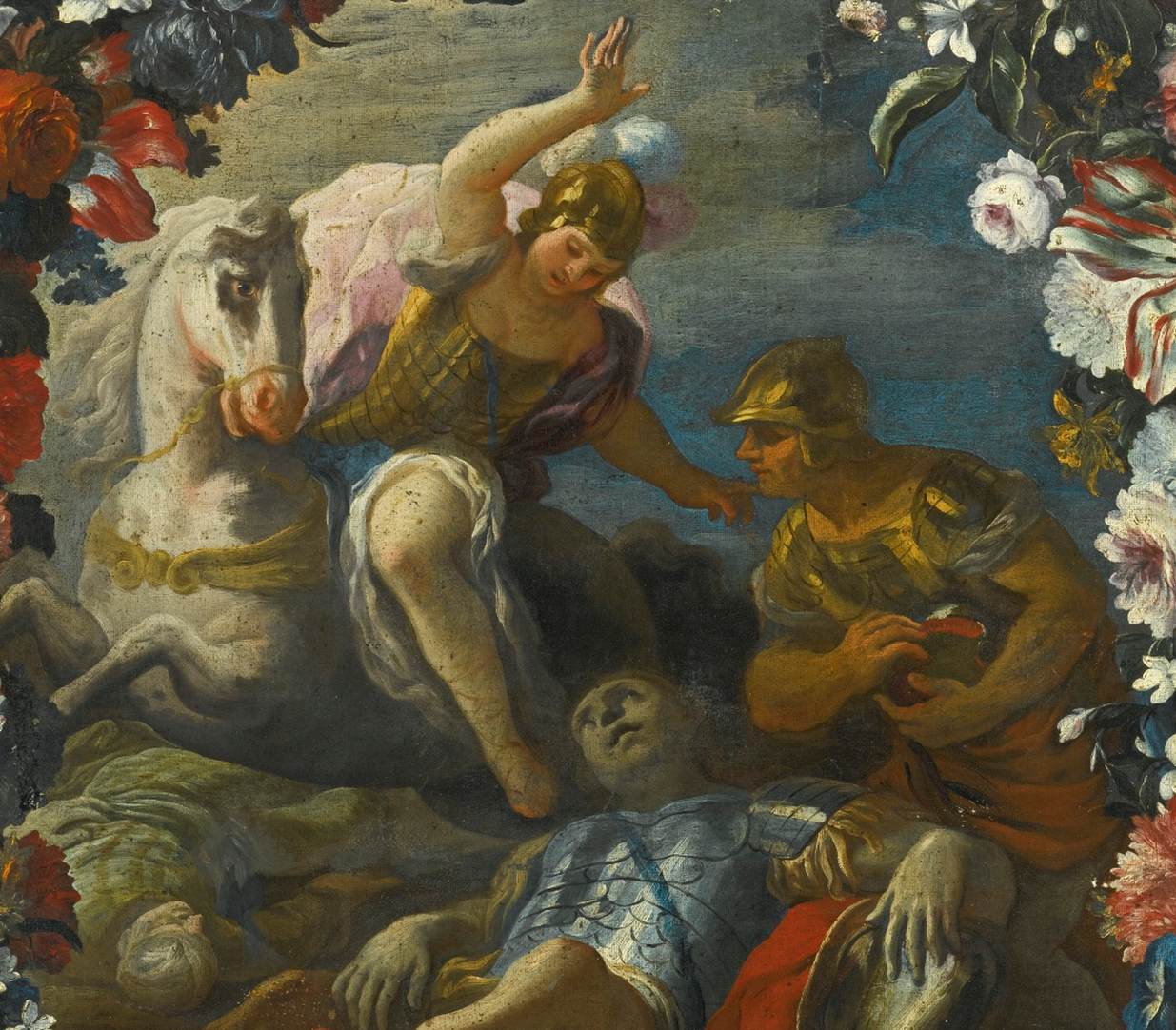 Tancred and Erminia, Surrounded by a Garland of Flowers (detail)